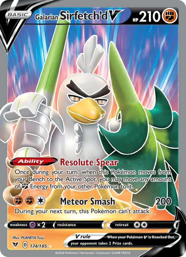 Galarian Sirfetch'd V card image