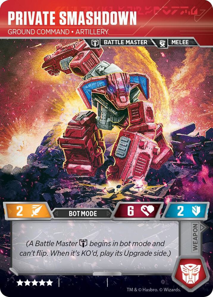 Private Smashdown - Ground Command • Artillery card image