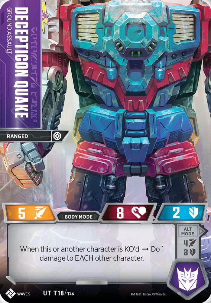 Decepticon Quake - Ground Assault card image