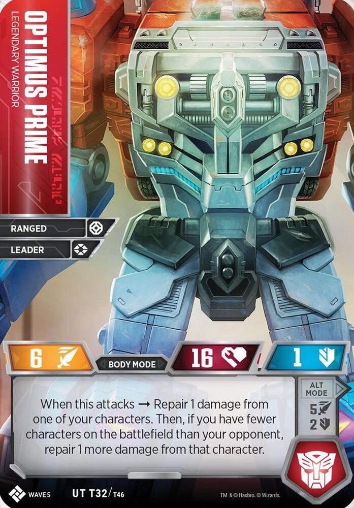 Optimus Prime - Legendary Warrior card image