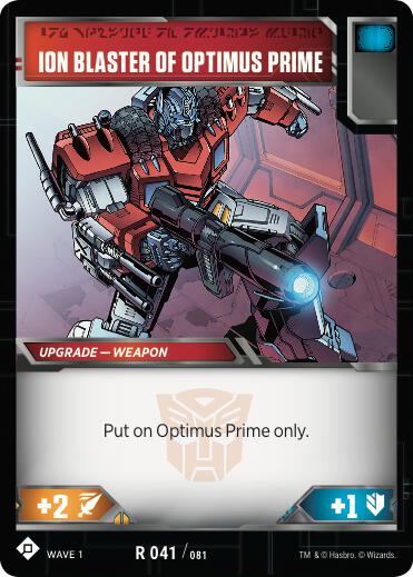 Ion Blaster of Optimus Prime card image