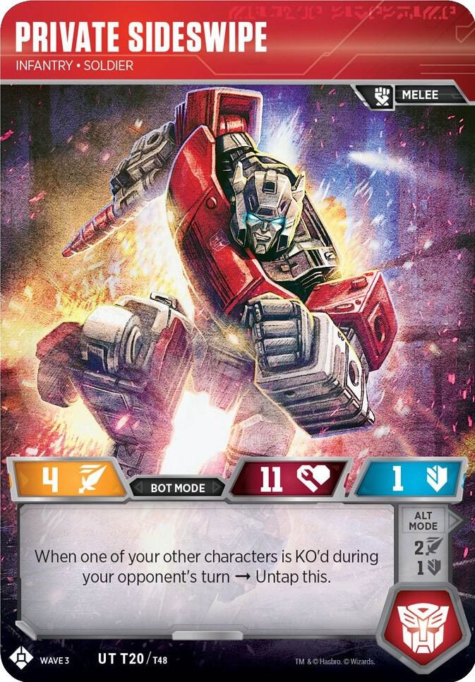 Private Sideswipe - Infantry Soldier card image