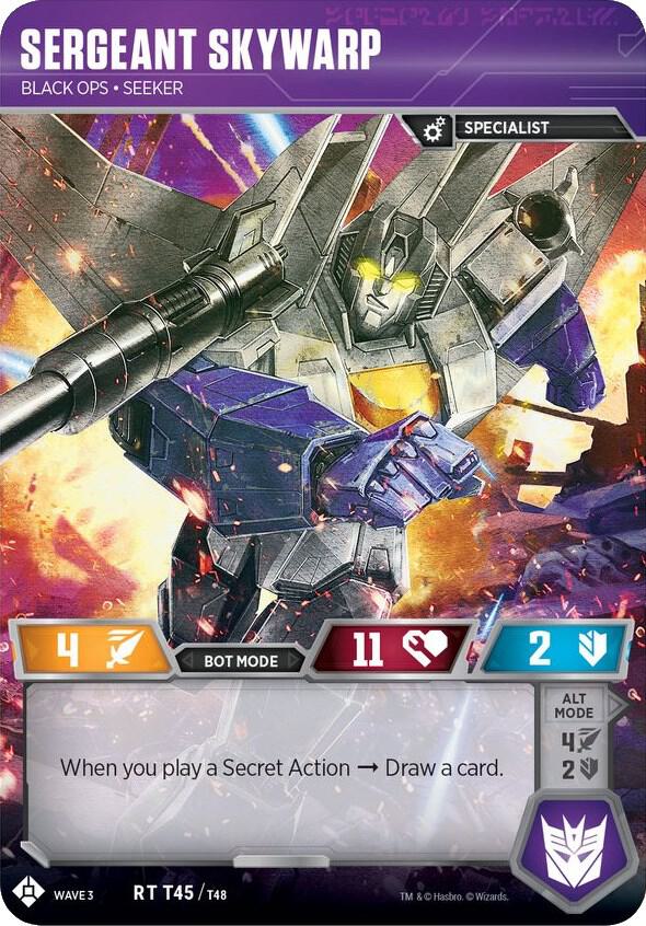 Sergeant Skywarp - Black Ops Seeker card image