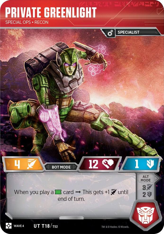 Private Greenlight - Special Ops Recon card image