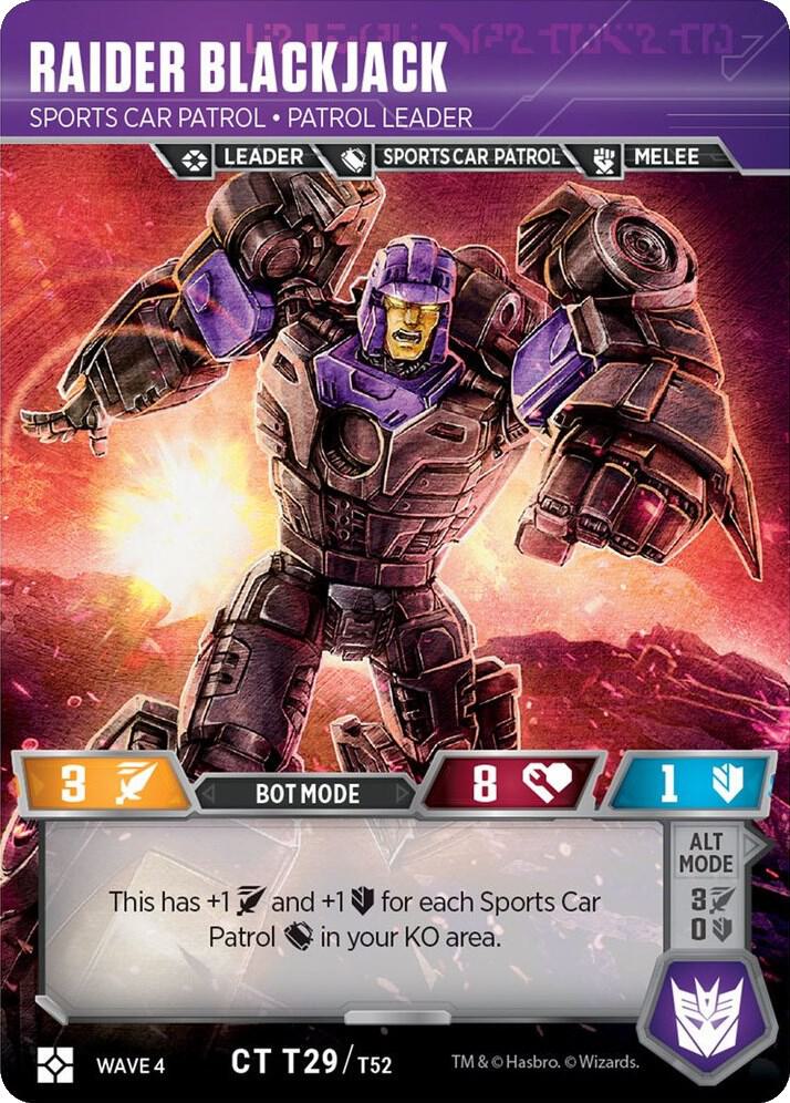 Raider Blackjack - Sports Car Patrol Patrol Leader card image