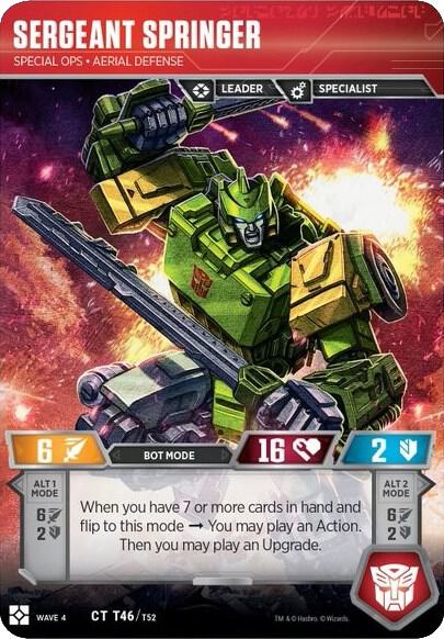 Sergeant Springer - Special Ops Aerial Defense card image