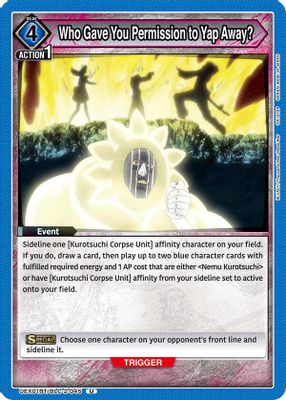 Who Gave You Permission to Yap Away? card image