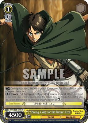 "Paving a Way for the Future" Eren card image