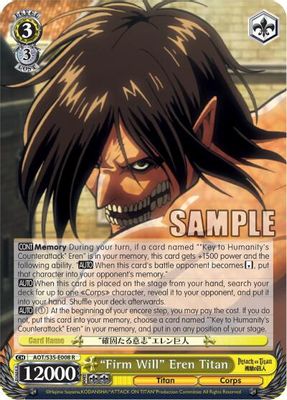 "Firm Will" Eren Titan card image