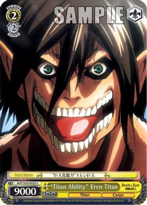 "Titan Ability" Eren Titan card image