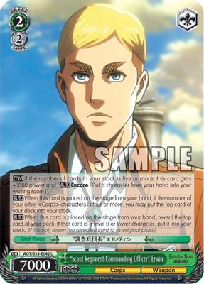 "Scout Regiment Commanding Officer" Erwin card image