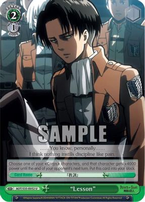 "Lesson" card image