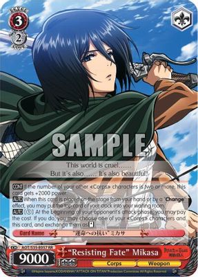 "Resisting Fate" Mikasa card image
