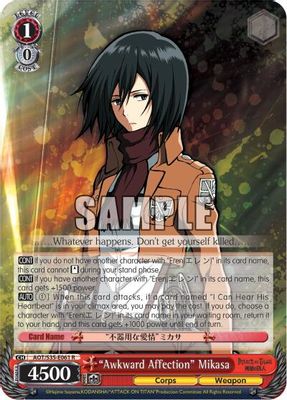"Awkward Affection" Mikasa card image