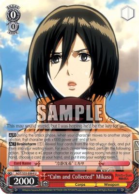 "Calm and Collected" Mikasa card image