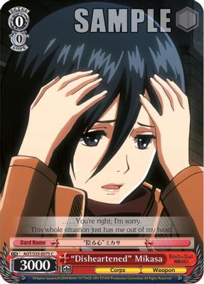 "Disheartened" Mikasa card image