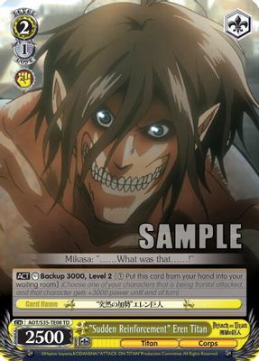 "Sudden Reinforcement" Eren Titan card image