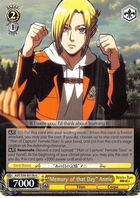 "Memory of that Day" Annie card image