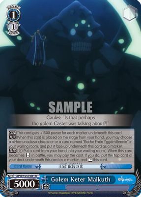 Golem Keter Malkuth card image