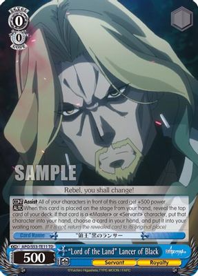 "Lord of the Land" Lancer of Black card image