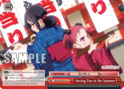 Having Fun in the Summer card image