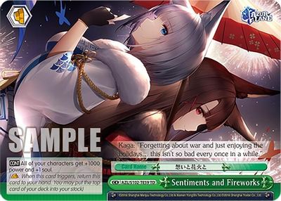Sentiments and Fireworks card image