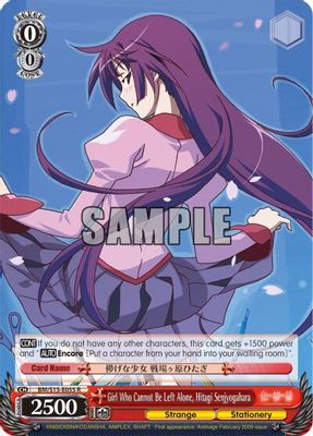 Girl Who Cannot Be Left Alone, Hitagi Senjyogahara card image