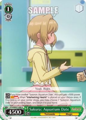 Sakura: Aquarium Date card image