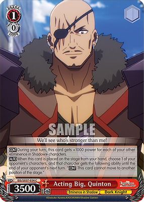 Acting Big, Quinton card image