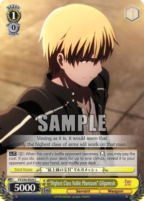 "Highest Class Noble Phantasm" Gilgamesh