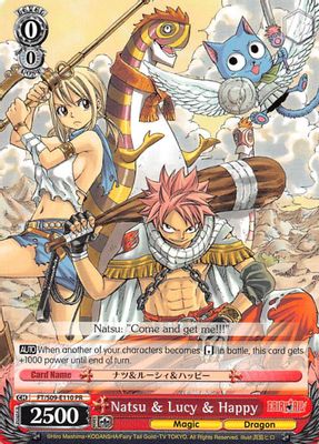 Natsu & Lucy & Happy card image