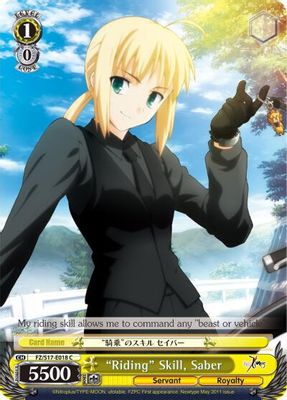 "Riding" Skill, Saber