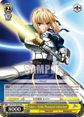 Saber - Noble Phantasm Unleashed card image