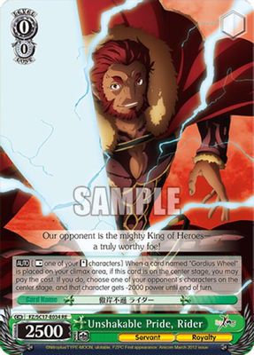 Unshakable Pride, Rider card image
