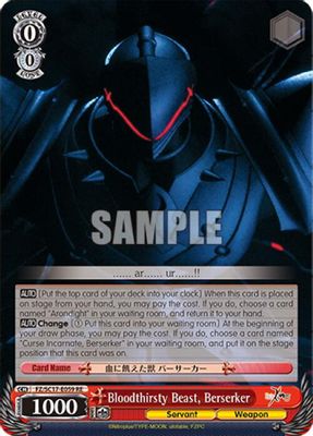 Bloodthirsty Beast, Berserker card image
