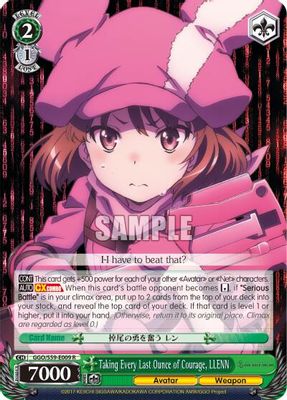 Taking Every Last Ounce of Courage, LLENN card image