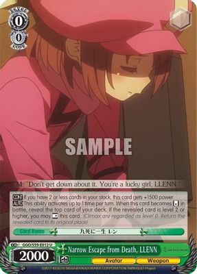 Narrow Escape from Death, LLENN card image