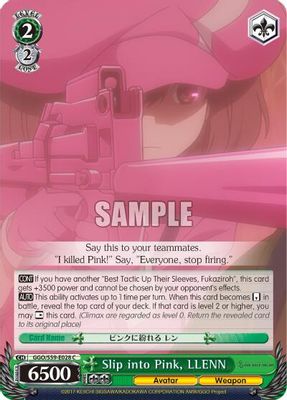 Slip into Pink, LLENN card image