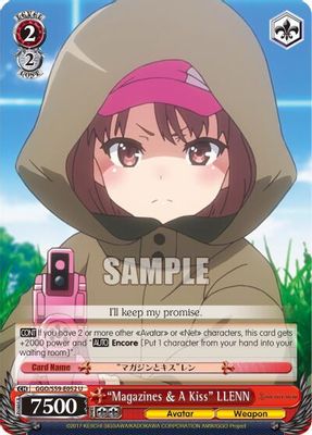 "Magazines & A Kiss" LLENN card image