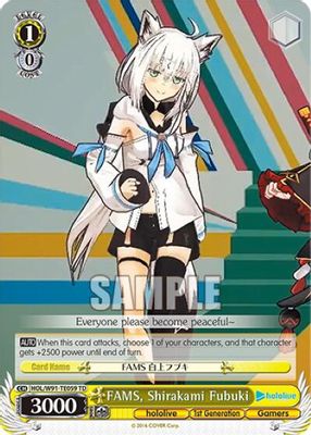FAMS, Shirakami Fubuki card image