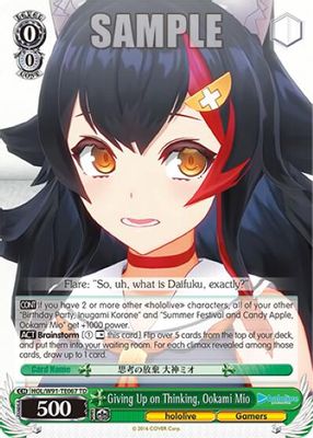 Giving Up on Thinking, Ookami Mio card image