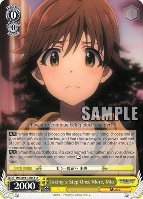 Taking a Step Once More, Mio card image
