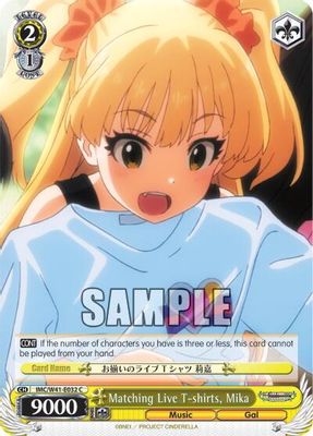 Matching Live T-shirts, Mika card image