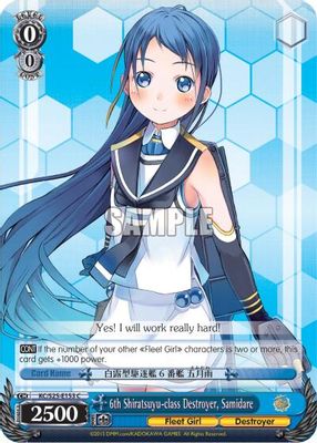 6th Shiratsuyu-class Destroyer, Samidare card image