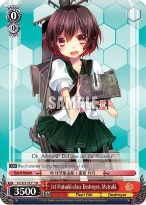 1st Mutsuki-class Destroyer, Mutsuki card image