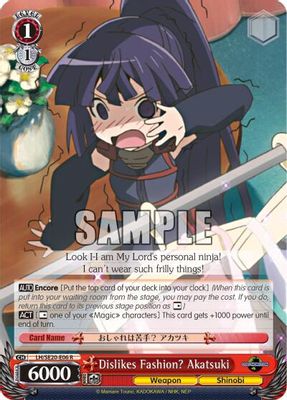 Dislikes Fashion? Akatsuki card image