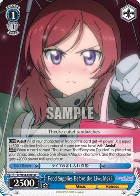 Food Supplies Before the Live, Maki card image