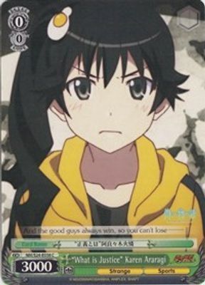 "What is Justice" Karen Araragi card image