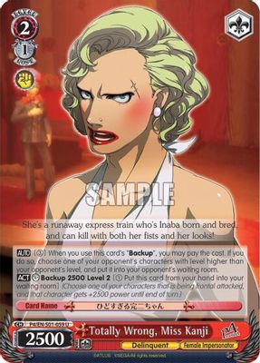 Totally Wrong, Miss Kanji card image