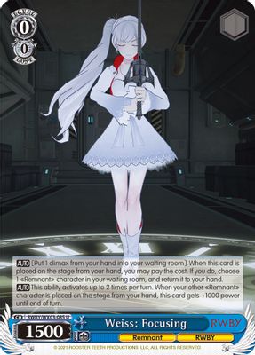 Weiss: Focusing card image